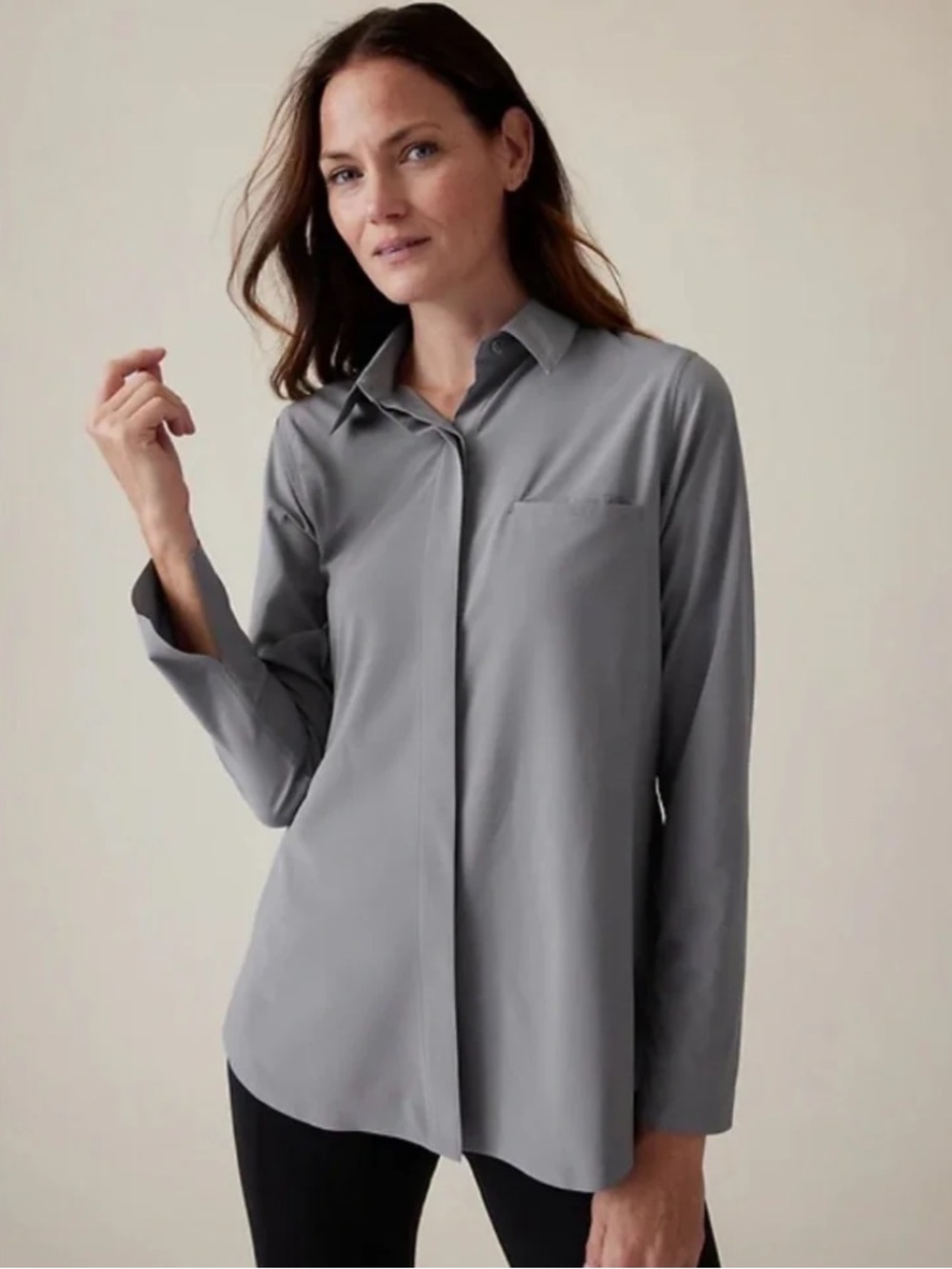 Athleta Urbanite Top gray